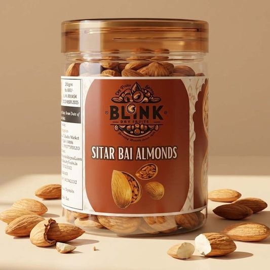 Premium Sitar Bai Almonds – Extra Long, Crunchy & Nutrient-Dense