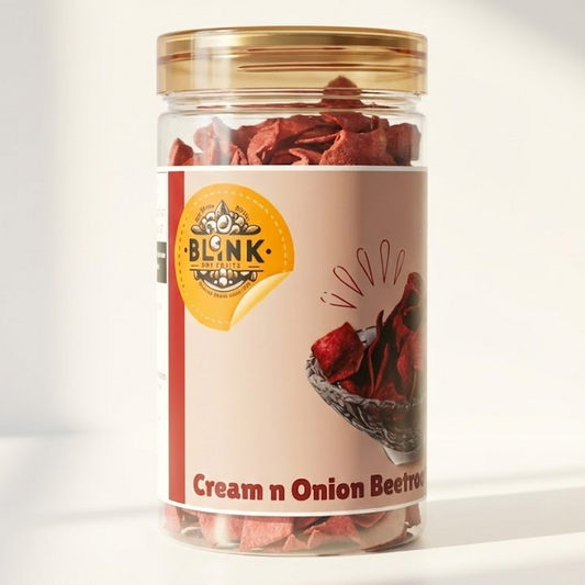 Cream & Onion Beetroot Chips – Healthy Millet Snack | 150g Jar