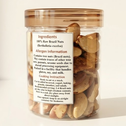Premium Raw Brazil Nuts – 100% Natural, High Selenium Superfood | 250g Jar