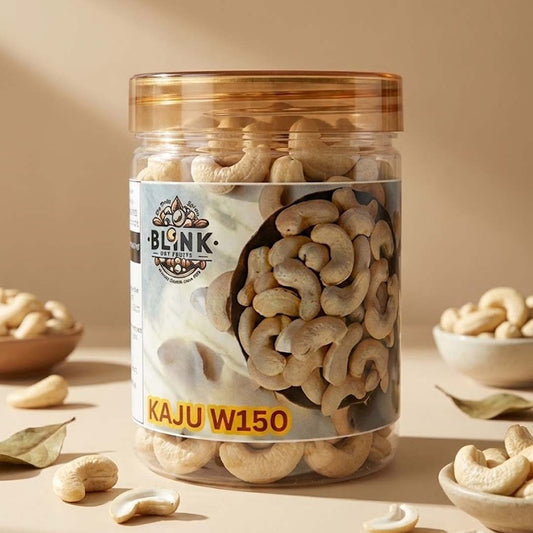 Premium Kaju W150 – Whole Cashew Nuts, Extra-Large & Creamy | 250g Jar