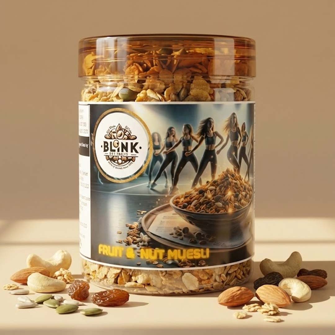 Premium Fruit & Nut Muesli – Crunchy, Energy-Rich & Wholesome | 250g Jar