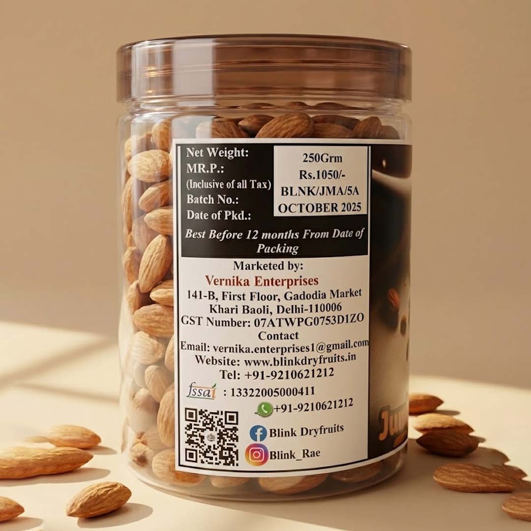 Premium Jumbo Mamra Almonds sourced from naturally grown