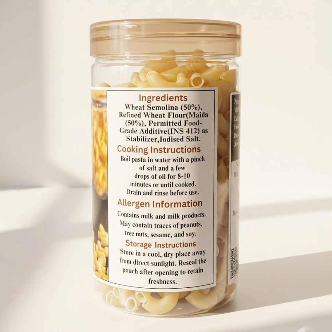 Macaroni Pasta is made from a perfect blend