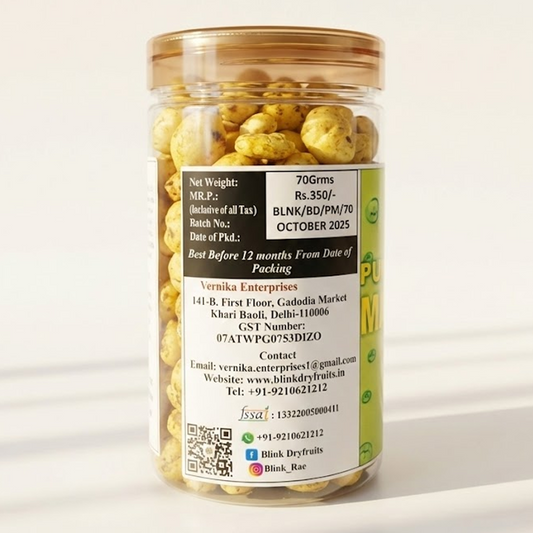 Crispy Pudina Makhana – Mint-Flavoured Healthy Fox Nuts |  70g Jar