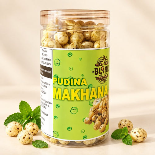 Crispy Pudina Makhana – Mint-Flavoured Healthy Fox Nuts |  60g Jar