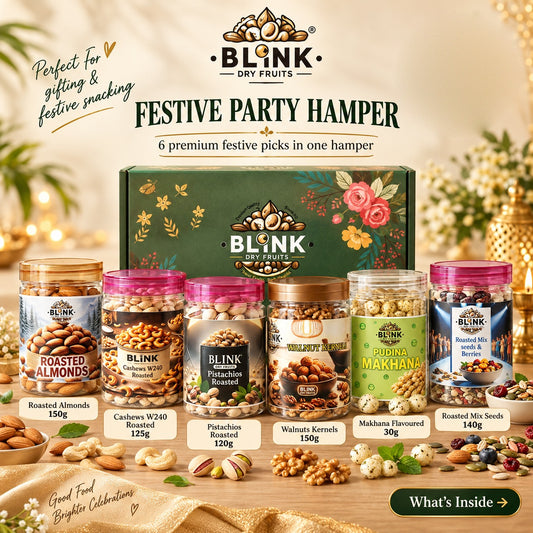 Festive Party Hamper – 715 grams: 6 premium festive picks in one BLINK gift box