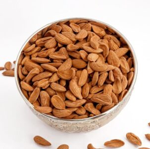 Mamra Badam in a bowl. BlinkDryFruits