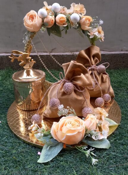 Golden Bloom Tray